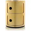 Image de Kartell Componibili, Conteneur 2 éléments, Or, Base Ronde