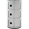 Image de Kartell Componibili, Conteneur 3 éléments, Chrome, Base Ronde