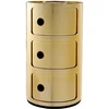 Image de Kartell Componibili, Conteneur 3 éléments, Or, Base Ronde