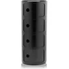 Image de Kartell Componibili, Conteneur 4 éléments, Noir, Base ronde