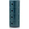 Image de Kartell Componibili, Conteneur 4 éléments, Bleu, Base Ronde