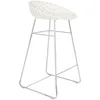 Image de Kartell SFCH-K5881-B3 Stool, SMATRIK Stool, W43/D43/H81/Seat Height 25.6 inches (65 cm), White/Chrome, Tokujin Yoshioka