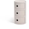 Image de Kartell Componibili Bio, Meuble Conteneur 3 éléments, Crème