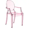 Image de Kartell Ghost Chaise Lou, Plastique, Rose Transparent, 39 x 37 x 63 cm