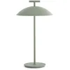 Image de Kartell Mini Geen-A, Lampe de table à batterie, Avec variateur de lumière, H 36,5 cm, Vert sage