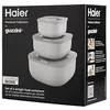 Image de Haier HAGSM4080   Lot de 3 Boîtes Alimentaires Hermétiques   Passe au Lave-Vaisselle   Réfrigérateur, Congélateur et Micro-ondes   3 Tailles   Gain de Place   Collection Premium Guzzini