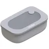 Image de Haier Lunch Box Hermétique à 2 compartiments, Lavable au Lave-vaisselle, peut se chauffer au Micro-ondes, Utilisable au Réfrigérateur, au Congélateur, dimensions 12,2x12,2x6,8 cm