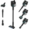 Image de Hoover HF410P Aspirateur Balai sans Fil, Puissant 42AW, Ultra-Maniable à 360°, Tous Types de sols, Brosse Anti-Twist avec éclairage LED, Mini Turbobrosse LED Spécial Animaux, Noir Vert Bleu Océan