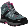 Image de CMP Mixte Enfant Kids Rigel Mid Trekking Shoes WP Chaussures-de-Marche, Mineral Green Purple Fluo, 33 EU