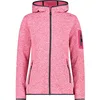 Image de CMP - Veste Knit-Tech pour femme avec capuche fixe, Fuchsia-Blanc-Titane, S