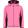 Image de CMP - Veste softshell légère pour enfants avec capuche fixe, Rose Fluo-Prune, 116