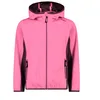 Image de CMP - Veste softshell légère pour enfants avec capuche fixe, Rose Fluo-Prune, 164