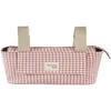 Image de Walking Mum. Sac de rangement I Love Vichy. Sac de maternité pour poussette, poignées courtes à fixer au chariot, couleur rose. Dimensions : 31 x 17 x 12 cm.