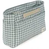 Image de Walking Mum. Trousse de toilette pour bébé I Love Vichy. Petit sac de rangement pour accessoires de toilette et d'hygiène de bébé. Pratique et confortable à transporter. Couleur verte. Dimensions : 26