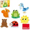 Image de Goula- 6 Puzzles Form Animaux de 2 pièces, 53173, Multi