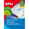 Image de Apli Étiquettes adhésives 1276 70 x 42,4 mm 100 Volets Blanc