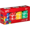 Image de APLI Lot de 4 rouleaux gommettes géométriques 27 mm (5428 pièces) Assorties