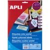 Image de Apli 011843 Lot de 20 Etiquettes multi usage 70 x 37 mm Rose Pastel