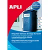 Image de APLI 12121 - Étiquettes A4, 210x297 mm polyester blanc - Extérieur, résistantes eau & UV, températures -20°C à +100°C - Adhésif permanent - Compatibles imprimantes laser - 100 feuilles