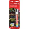 Image de Apli 13954 Marqueur craie liquide effaçable blanc - pointe ronde 5,5 mm