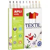 Image de APLI Kids 18220 - Feutres pour textile couleurs assorties x10 - Idéal pour tous types de tissus