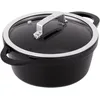 Image de Valira 4140/25 Cocotte Haute Premium de 20 cm fabriqué en Espagne, en Fonte d'aluminium avec Anti-adhérent écologique renforcé, apte pour l'induction, Noir