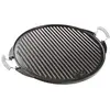 Image de VAELLO Plancha en Fonte Émaillée - Ø 32 cm - Réversible 1 Face Striée et 1 Face Lisse - Catégorie Barbecue, Plancha et Paëlla - Référence 5191 - Poids 3,5 kg