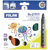 Image de Milan Boîte 8 Maxi Magic Fibrepens + 2 Magic Fibrepens