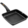 Image de BRA Efficient | Grille de rôtissoire lisse, 28 cm, en fonte d'aluminium avec revêtement antiadhésif, adaptée à l'induction, sans PFOA