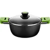 Image de BRA Prior | Faitout Haut 20 cm, Fonte D'Aluminium, avec Antiadhésif Innovations sans PFOA, avec Couvercle en Verre et Anses en Silicone Démontables, Tous Feux Dont Induction