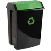Image de TATAY Poubelle Recyclage avec Couvercle Basculant 50 L, pour Sacs 30 à 50 L
