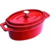 Image de IBILI - Mini cocotte ovale rouge, 15 x 10 x 6 cm, Fonte, Compatible avec l’induction