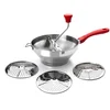 Image de IBILI 742424 Kartoffelstampfer mit 3 Scheiben Edelstahl Silber 24 cm