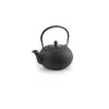 Image de IBILI - Théière en fonte noire, 1 litre, intérieur émaillé, convient pour induction, Noir
