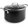 Image de IBILI - Casserole à quartz en aluminium forgé, couvercle en verre et poignées en acier inoxydable, 24 cm, 5,8 litres, antiadhésif, compatible induction