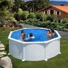 Image de Piscine hors sol acier ronde - Blanche - 3 50 x 1,32 m -ATLANTIS