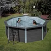 Image de Piscine hors sol ronde en composite - Grise - 4,10 x 1,24 m