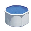 Image de Gre KIT240ECO Fidji - Piscine Hors-Sol en Acier, Piscine Ronde avec Structure en Acier Blanc. Piscines Hors-Sol pour Jardin, Ø240 x 120 cm