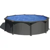 Image de Gre KITPR358GY Juni - Piscine Hors-Sol en Acier, Piscine Ronde avec Structure en Acier Gris Anthracite. Piscines Hors-Sol pour Jardin, Ø350 x 132 cm