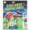 Image de Cefa Toys Dessiner des équipements de football Petit Picasso, 30 feuilles, 100 autocollants, 100 pochoirs, 12 peintures, 1 marqueur pointe fine. Convient aux enfants à partir de 8 ans