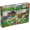 Image de Educa - Puzzles Junior | Dino World | 2 Puzzles Enfant Panoramiques 100 pièces | +8 Ans (15620)