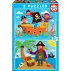 Image de Educa - Pirates. 2 Puzzles Enfant 20 pièces. +4 Ans. (17149)
