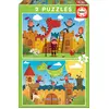 Image de Educa - Dragons et Chevaliers. 2 Puzzles Enfant 48 pièces. +4 Ans (17151)