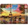 Image de Educa - Coucher de Soleil à Paris Puzzle 3000 Pièces Adulte | Tour Eiffel Illustration | Dès 14 Ans (17675)
