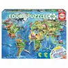 Image de Educa Carte Du Monde Des Dinosaures Avec Puzzle 150 Pièces