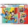 Image de Educa - Progressive Mickey & Friends, 4 Puzzles en Carton progressif avec 12-16-20-25 pièces chacune, Mesure approximative de Chaque Puzzle: 16 x 16 cm, À partir de 3 Ans (19294)