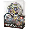 Image de Educa - Puzzle 3D Round Puzzle. 2 Images abstraites à résoudre. Visitez, tournez-Vous et résolvez! 12,7 cm de diamètre et 14 Anneaux concentriques. À partir de 8 Ans (19709)