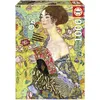 Image de Educa - Puzzle de 1000 pièces pour Adultes | La Dame à l'éventail, Gustav Klimt. Mesure: 48 x 68 cm. À partir de 14 Ans (19932)