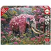 Image de Educa - Puzzle 500 pièces pour Adultes | Éléphant Floral. Dimensions : 48 x 34 cm. A partir de 11 Ans (20228)