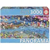 Image de Educa - Puzzle de 3000 pièces pour Adultes au Format panoramique | Vie Panorama. Comprend Un Service de pièce Perdue. Dimensions : 144 x 68 cm. À partir de 14 Ans (20265)